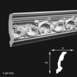 Cornisa Poliuretan Gaudi 1.50.124 115x57x2000 mm