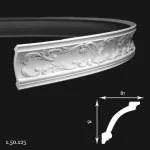 Cornisă decorativă flexibilă, poliuretan, Gaudi 1.50.125 Flex, 9 x 8.5 x 200 cm