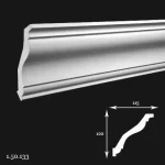 Cornisa Poliuretan Gaudi 1.50.133 120x115x2000 mm