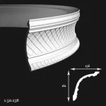 Cornisa Poliuretan Gaudi 1.50.138 Flexibil 161x156x2000 mm