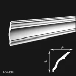 Cornisa Poliuretan Gaudi 1.50.139 98x98x2000 mm