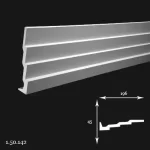 Cornisa Poliuretan Gaudi 1.50.142 45x196x2000 mm