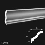 Cornisa Poliuretan Gaudi 1.50.144 80x82x2000 mm