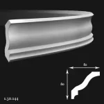 Cornisa Poliuretan Gaudi 1.50.144 Flexibil 80x82x2000 mm