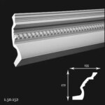 Cornisa Poliuretan Gaudi 1.50.152 172x155x2000 mm