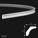 Cornisa Poliuretan Gaudi 1.50.157 Flexibil 33x31x2000 mm