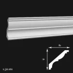Cornisa Poliuretan Gaudi 1.50.161 91x82x2000 mm