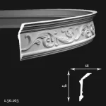 Cornisa Poliuretan Gaudi 1.50.163 Flexibil 148x68x2000 mm