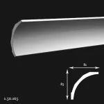 Cornisa Poliuretan Gaudi 1.50.165 83x81x2000 mm