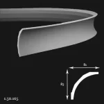 Cornisa Poliuretan Gaudi 1.50.165 Flexibil 83x81x2000 mm