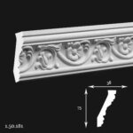 Cornisa Poliuretan Gaudi 1.50.181 75x38x2000 mm