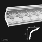 Cornisa Poliuretan Gaudi 1.50.183 96x84x2000 mm