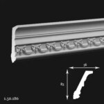 Cornisa Poliuretan Gaudi 1.50.186 83x56x2000 mm