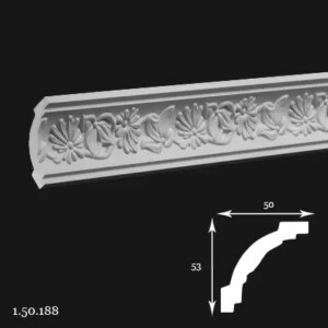 Cornisa Poliuretan Gaudi 1.50.188 53x50x2000 mm