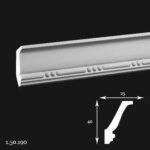 Cornisa Poliuretan Gaudi 1.50.190 40x25x2000 mm