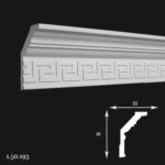 Cornisa Poliuretan Gaudi 1.50.193 91x55x2000 mm