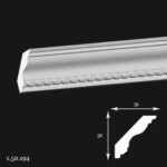 Cornisa Poliuretan Gaudi 1.50.194 52x51x2000 mm