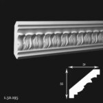 Cornisa Poliuretan Gaudi 1.50.195 55x51x2000 mm