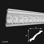 Cornisa Poliuretan Gaudi 1.50.198 92x88x2000 mm