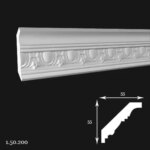 Cornisa Poliuretan Gaudi 1.50.200 55x55x2000 mm