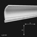 Cornisa poliuretan, Gaudi 1.50.202, 103x97x2000 mm