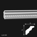 Cornisa Poliuretan Gaudi 1.50.206 36x35x2000 mm