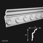 Cornisa Poliuretan Gaudi 1.50.250 164x73x2000 mm