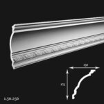 Cornisa Poliuretan Gaudi 1.50.256 175x132x2000 mm