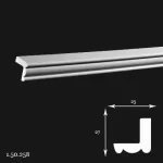Cornisa Poliuretan Gaudi 1.50.258 27x25x2000 mm