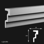 Cornisa Poliuretan Gaudi 1.50.262 120x50x2000 mm