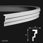 Cornisa Poliuretan Gaudi 1.50.262 Flexibil 120x50x2000 mm