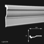 Cornisa Poliuretan Gaudi 1.50.270 47x220x2000 mm