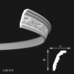 Cornisa Poliuretan Gaudi 1.50.274 Flexibil 86x57x2000 mm