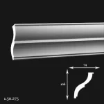 Cornisa Poliuretan Gaudi 1.50.275 106x74x2000 mm