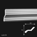 Cornisa Poliuretan Gaudi 1.50.276 60x100x2000 mm