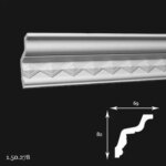 Cornisa Poliuretan Gaudi 1.50.278 82x69x2000 mm