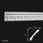 Cornisa Poliuretan Gaudi 1.50.284 81x70x2000 mm