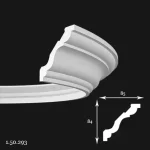 Cornisa Poliuretan Gaudi 1.50.293 Flexibil 84x85x2000 mm