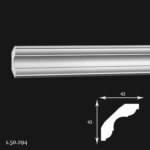 Cornisa Poliuretan Gaudi 1.50.294 43x43x2000 mm