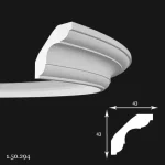 Cornisa Poliuretan Gaudi 1.50.294 Flexibil 43x43x2000 mm