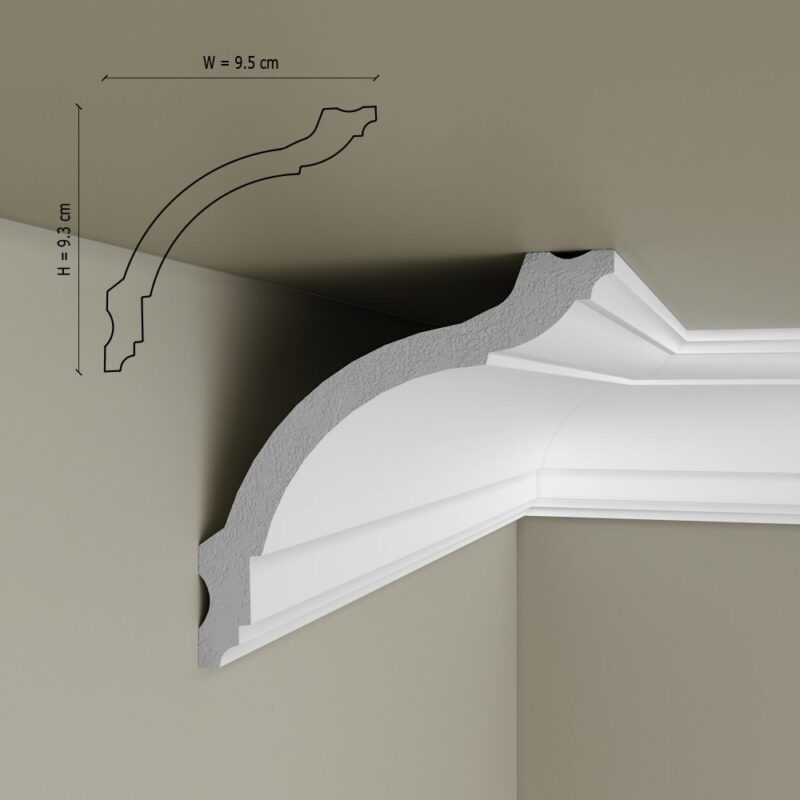 Cornisa de tavan Polimer rigid Manavi C17 93x95x2000 mm - imagine 2