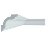 Cornisa decorativa, interior, alba, Manavi C9, 50x50x2000 mm