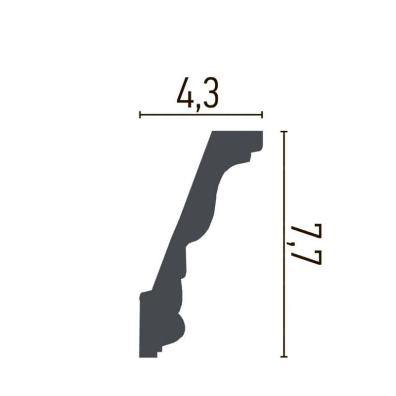 Cornisa de tavan Poliuretan Manavi C728 77x43x2000 mm
