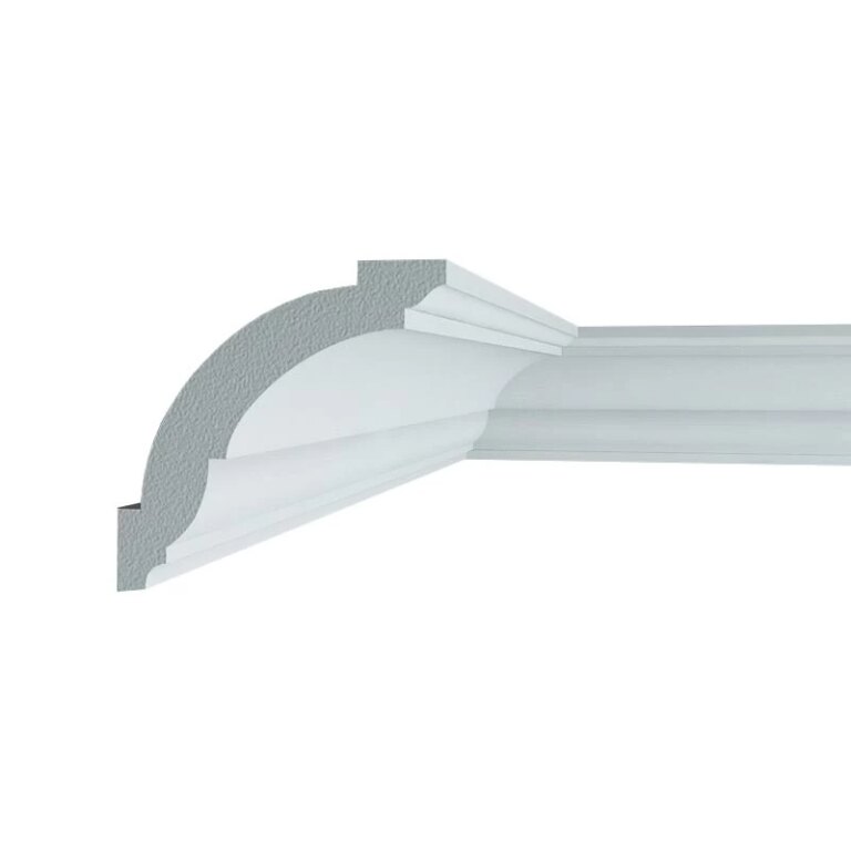 Cornisa de tavan alba, polimer rigid Manavi C7, 78x66x2000 mm