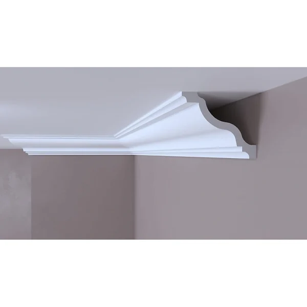 Cornisa decorativa alba Durotec 58 200x11.5x11.7 cm