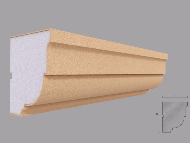 Cornisa decorativa de exterior FP402 100x120x2000 mm - imagine 4