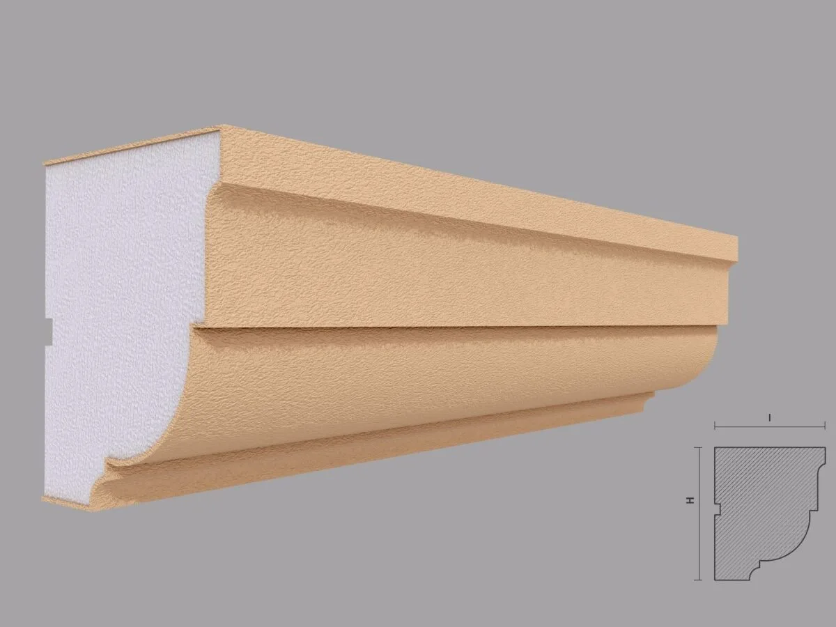 Cornisa decorativa de exterior FP402 100x120x2000 mm