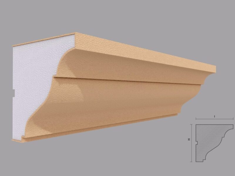 Cornisa decorativa de exterior FP403 120x120x2000 mm - imagine 4
