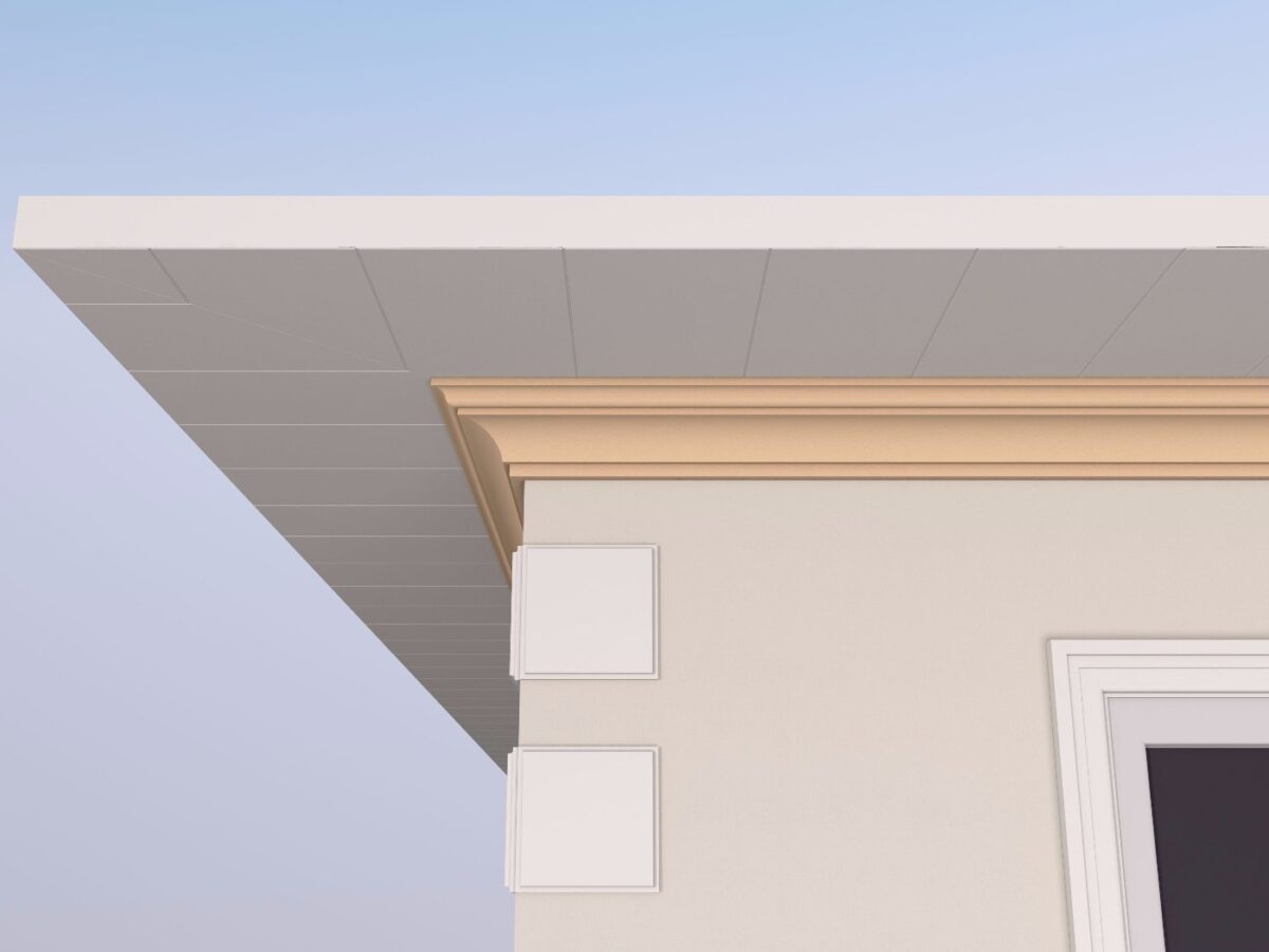 Cornisa decorativa de exterior FP405 140x150x2000 mm