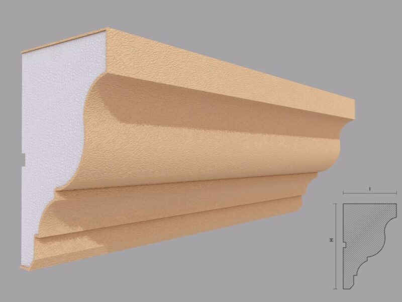 Cornisa decorativa de exterior FP407 100x160x2000 mm - imagine 4